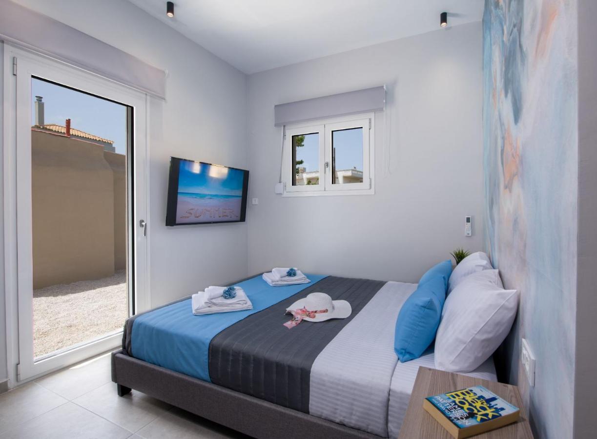 Luxury Villa Eva-Mari With Jacuzzi, 50M From The Beach Stalos Exterior photo